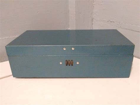 small metal vintage combination lock box|Vintage Lock Box .